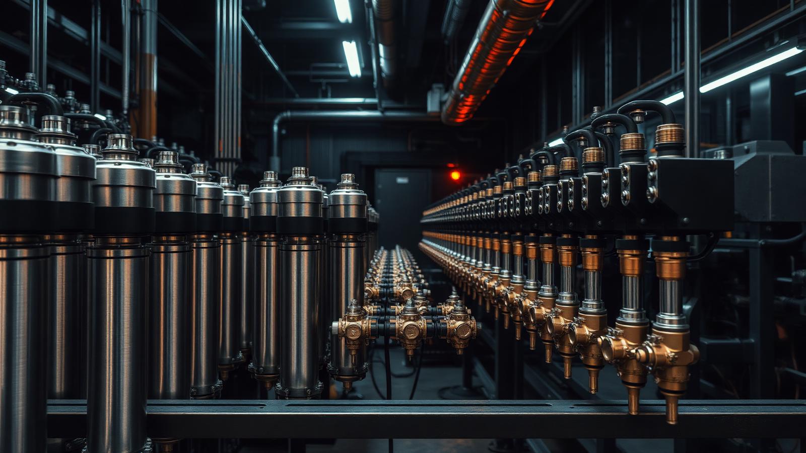 Planta de automatización neumática industrial